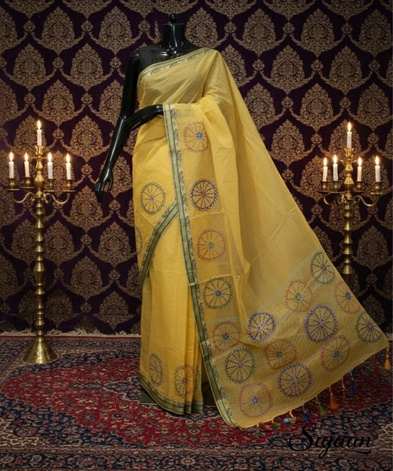 Bhil Hand Painted Saree
