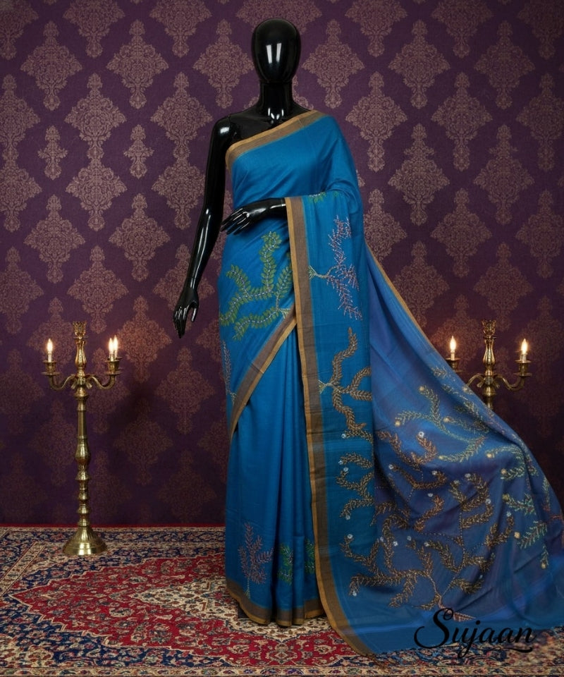 Bhil Hand Painted Cotton Saree