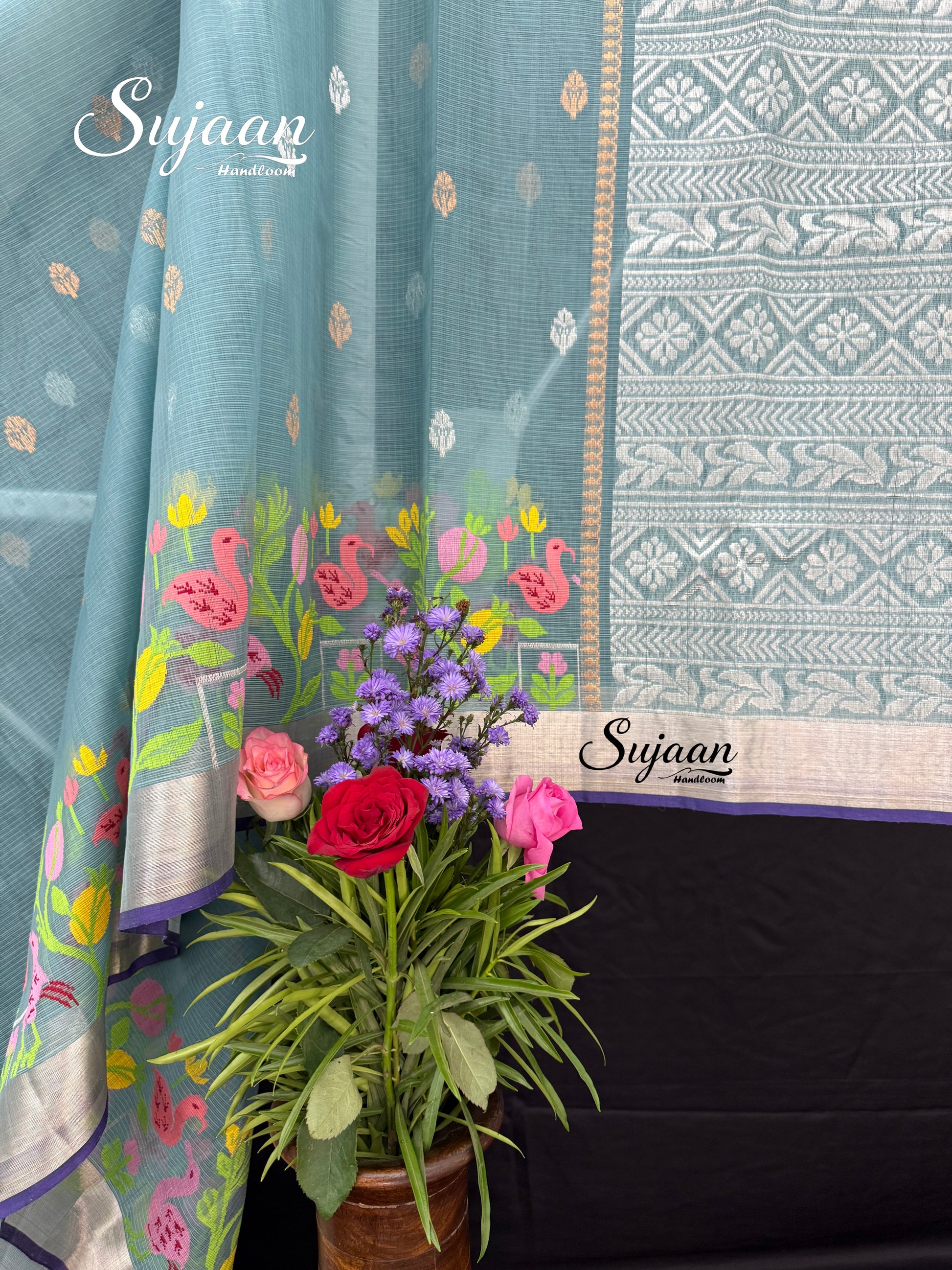 Pallu View: Zari Kota Saree