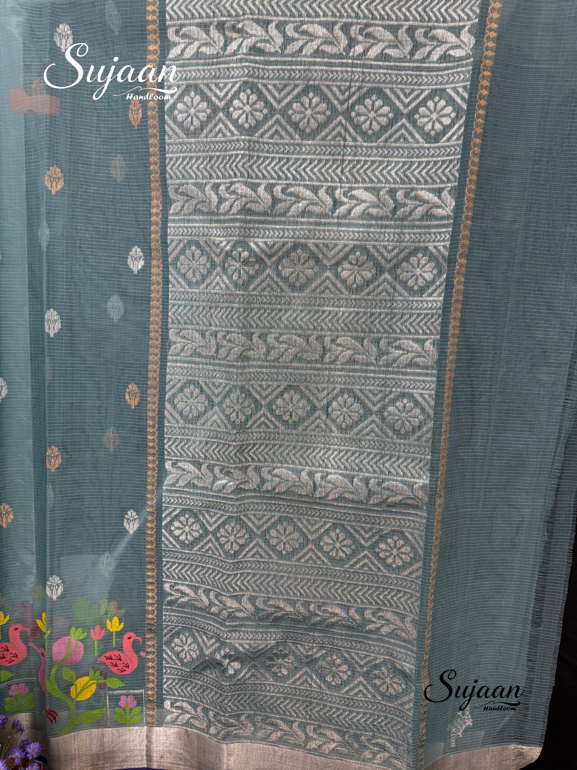 Pallu View: Teal Kota 