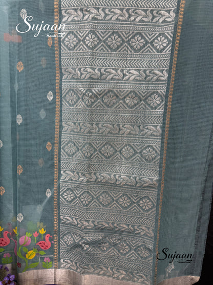 Pallu View: Teal Kota 