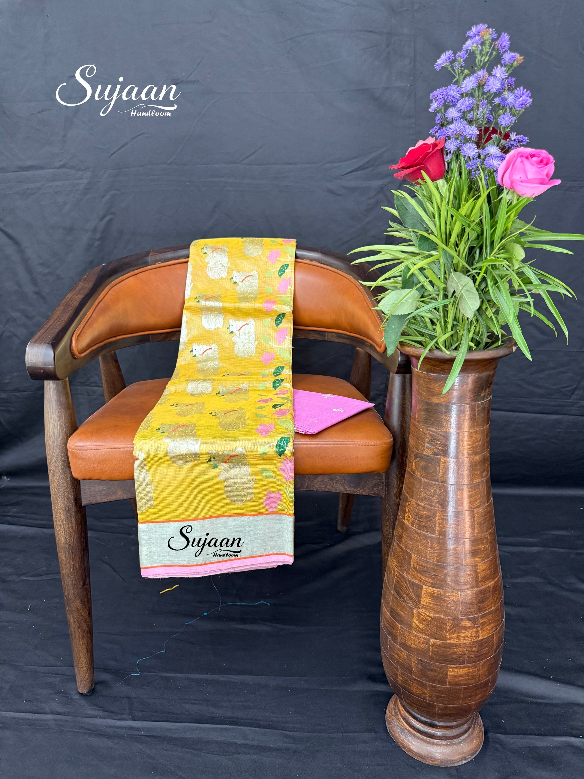 Folded View: Handwoven Saree