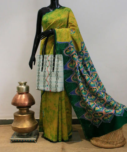 Hand Drawn Batik Cotton Saree