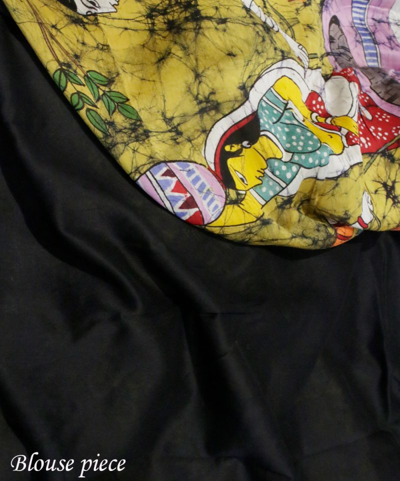 Hand Drawn Batik Cotton Saree