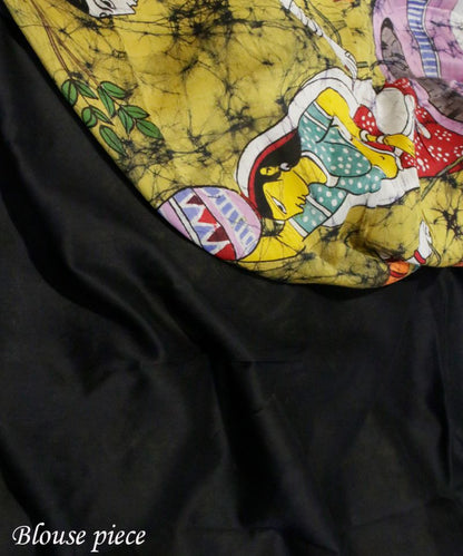 Hand Drawn Batik Cotton Saree