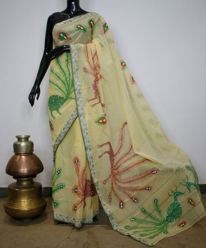 Bhil Hand Painted Cotton Saree