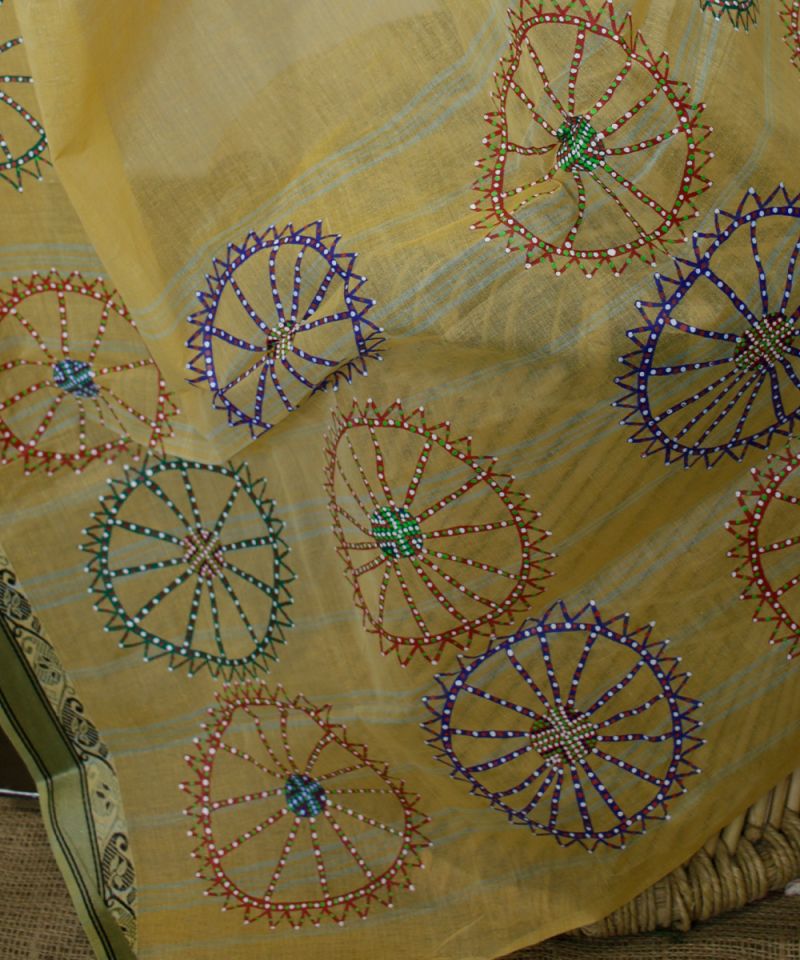 Hand Painted Cotton Saree